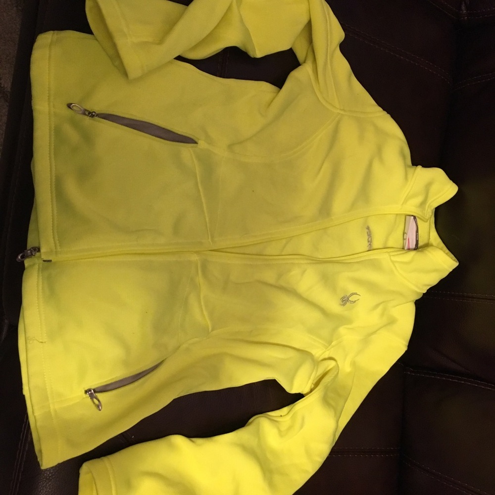 Spyder yellow track jacket /running work out